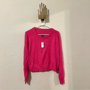 Barbie Gap Fuchsia Pink Wool Mix New With Tags Cropped Sweater Large NWT